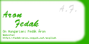 aron fedak business card