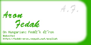 aron fedak business card